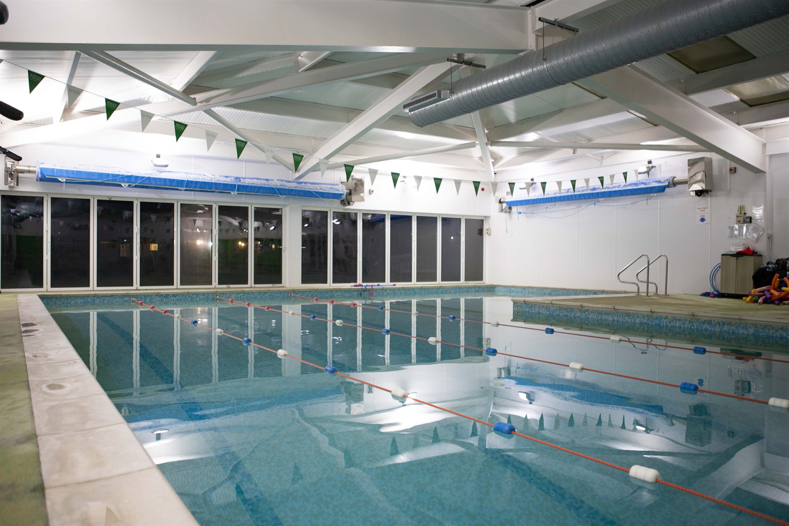 The Ripley Court pool with lane ropes